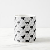 Design der Schwarzen Katze-Schatten-Silhouette Kaffeetasse (Mittel)