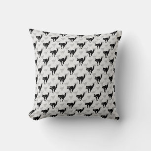 Design der Schwarzen Katze-Schatten-Silhouette Kissen