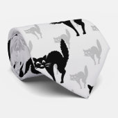 Design der Schwarzen Katze-Schatten-Silhouette Krawatte (Gerollt)