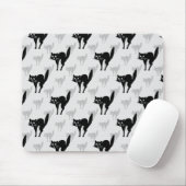 Design der Schwarzen Katze-Schatten-Silhouette Mousepad (Mit Mouse)