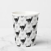 Design der Schwarzen Katze-Schatten-Silhouette Pappbecher (Links)