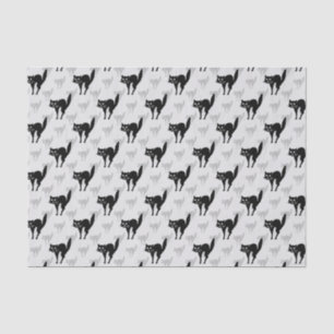 Design der Schwarzen Katze-Schatten-Silhouette Seidenpapier