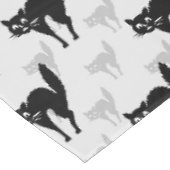 Design der Schwarzen Katze-Schatten-Silhouette Tischdecke (Schrägansicht)