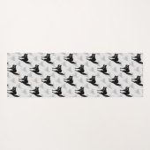 Design der Schwarzen Katze-Schatten-Silhouette Yogamatte (Rückseite (Horizontal))