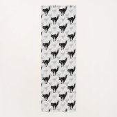 Design der Schwarzen Katze-Schatten-Silhouette Yogamatte (Vorderseite)
