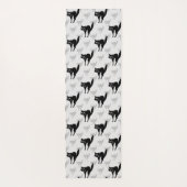 Design der Schwarzen Katze-Schatten-Silhouette Yogamatte (Rückseite)