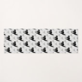 Design der Schwarzen Katze-Schatten-Silhouette Yogamatte (Vorderseite (Horizontal))