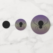 Design der schwarzen Spinnen Konfetti (Rückseiten)