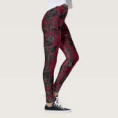 Design der schwarzen Velours-Serie 1 Leggings (Rechts)