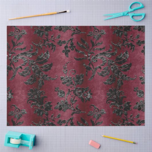 Design der schwarzen Velours-Serie 1 Seidenpapier (Basteln)