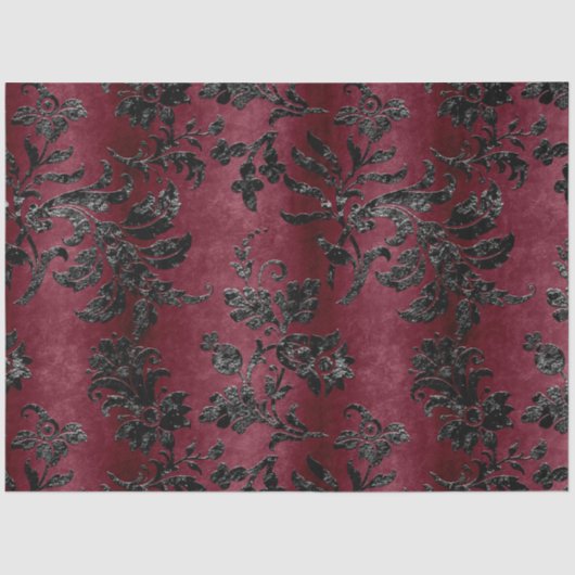 Design der schwarzen Velours-Serie 1 Seidenpapier (Vorderseite)