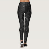 Design der schwarzen Velours-Serie 3 Leggings (Rückseite)