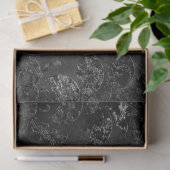 Design der schwarzen Velours-Serie 3 Seidenpapier (Geschenk)