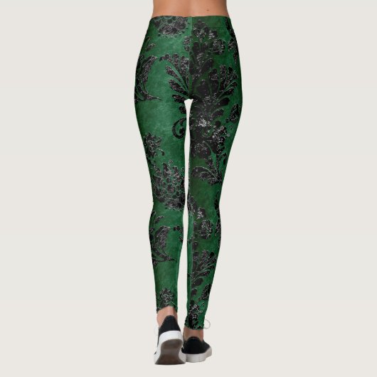 Design der schwarzen Velours-Serie 4 Leggings (Rückseite)