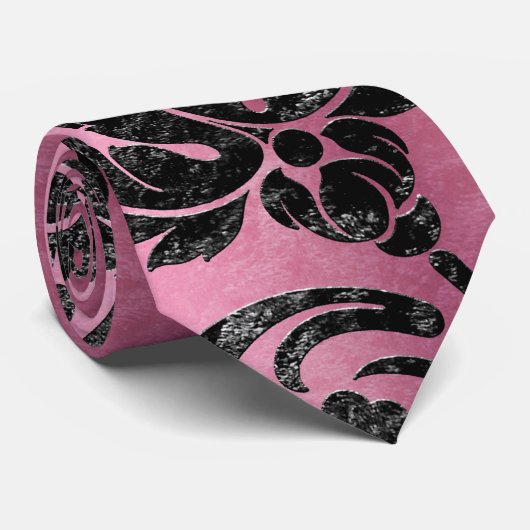 Design der schwarzen Velours-Serie 6 Krawatte (Gerollt)