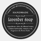 Design der Seifenkennzeichnung Runder Aufkleber (Vorderseite)