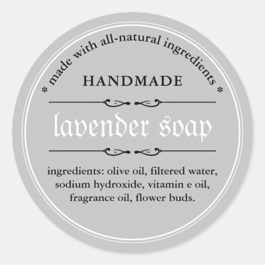 Design der Seifenkennzeichnung Runder Aufkleber (Vorderseite)