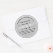 Design der Seifenkennzeichnung Runder Aufkleber (Umschlag)