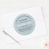 Design der Seifenkennzeichnung Runder Aufkleber (Umschlag)