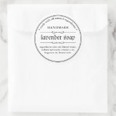 Design der Seifenkennzeichnung Runder Aufkleber (Tasche)