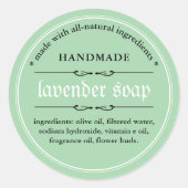 Design der Seifenkennzeichnung Runder Aufkleber (Vorderseite)