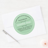 Design der Seifenkennzeichnung Runder Aufkleber (Umschlag)