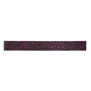 Design der Serie Burgund und Gold Leopard 3 Satinband