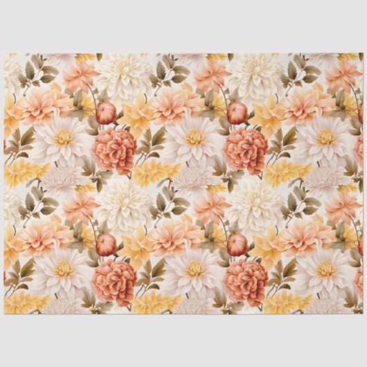 Design der Serie "Fall Floral" 7 Seidenpapier (Vorderseite)