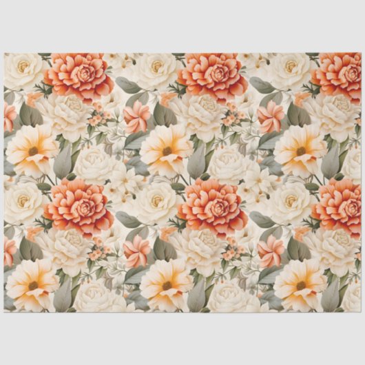 Design der Serie "Fall Floral" 8 Seidenpapier (Vorderseite)