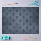 Design der Serie Gothic Blue Damask 7 Seidenpapier (Basteln)