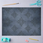 Design der Serie Gothic Blue Damask 8 Seidenpapier (Basteln)
