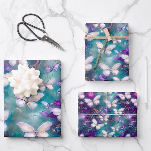 Design der Serie "Mystic Butterfly" 1 Geschenkpapier Set (Vorderseite)