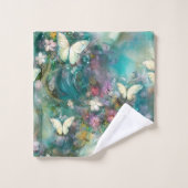 Design der Serie "Mystic Butterfly" 3 Badhandtuch Set (Waschlappen)