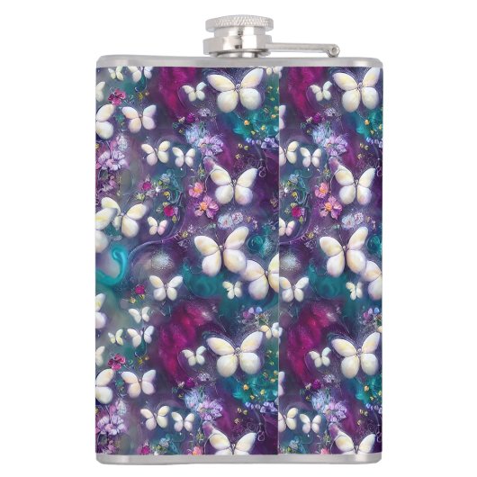 Design der Serie "Mystic Butterfly" 5 Flachmann (Rückseite)