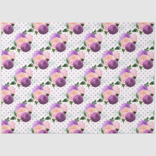 Design der Serie Peach, Pink and Lavender 10 Seidenpapier (Vorderseite)