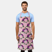 Design der Serie Peach, Pink und Lavendel 11 Schürze (Getragen)
