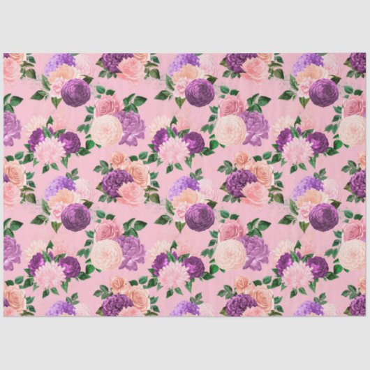 Design der Serie Peach, Pink und Lavendel 5 Seidenpapier (Vorderseite)