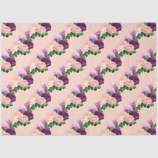 Design der Serie Peach, Pink und Lavendel 7 Seidenpapier (Vorderseite)