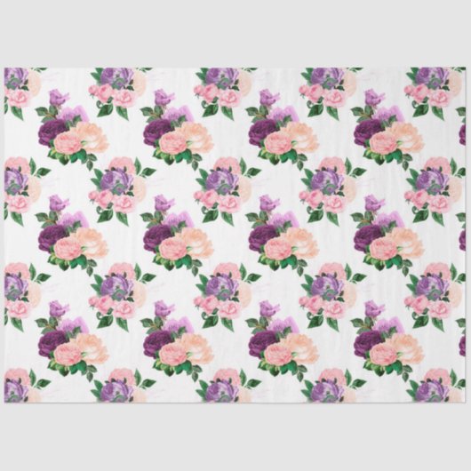 Design der Serie Peach, Pink und Lavender 4 Seidenpapier (Vorderseite)