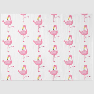 Design der Serie Tropical Flamingo 7 Seidenpapier