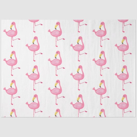 Design der Serie Tropical Flamingo 7 Seidenpapier (Vorderseite)