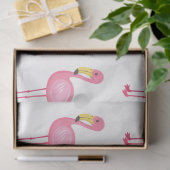 Design der Serie Tropical Flamingo 8 Seidenpapier (Geschenk)