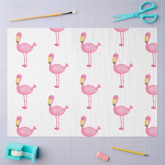 Design der Serie Tropical Flamingo 8 Seidenpapier (Basteln)