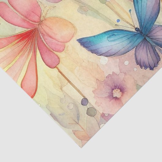 Design der Serie "Whimsical Butterfly" 12 Seidenpapier (Ausschnitt)