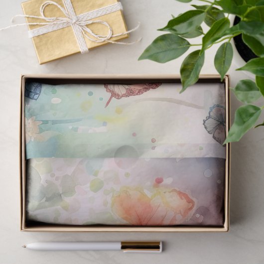 Design der Serie "Whimsisical Butterfly" 7 Seidenpapier (Geschenk)