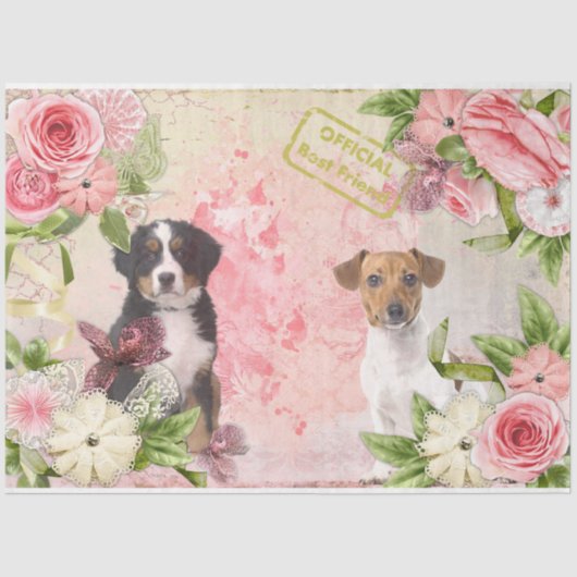 Design der Shabby Chic-Serie 15 Seidenpapier (Vorderseite)