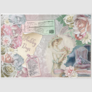 Design der Shabby Chic-Serie 20 Seidenpapier