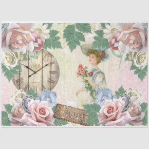 Design der Shabby Chic-Serie 23 Seidenpapier