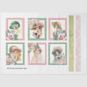 Design der Shabby Chic-Serie 26 Seidenpapier