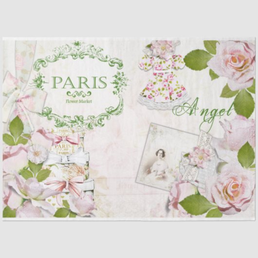 Design der Shabby Chic-Serie 44 Seidenpapier (Vorderseite)